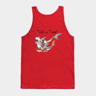 Tiger Shark Trick or Treaters (With Text) Tank Top